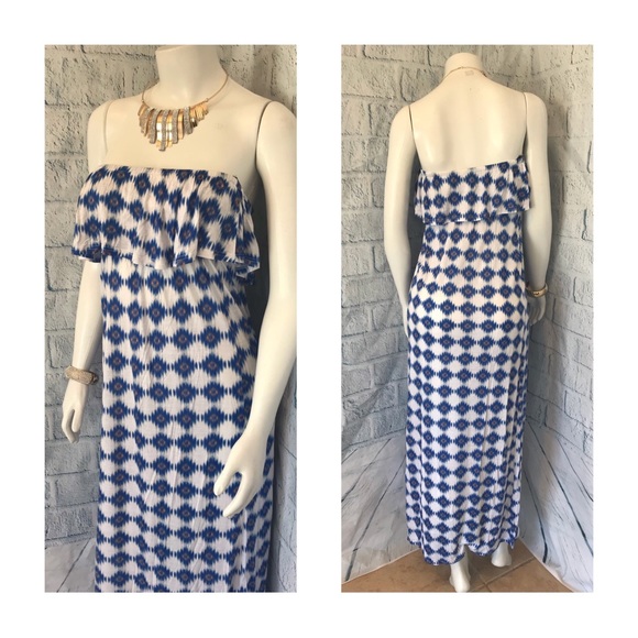 Last 1❗️Give me Sun Blue print Boho Maxi Dress - Picture 8 of 8